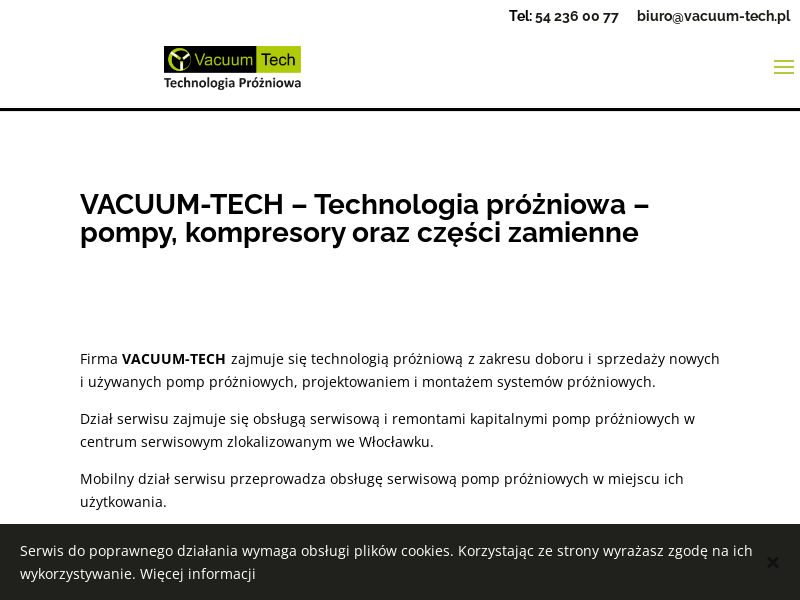 VACUUM-TECH - Technologia próżniowa